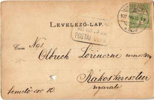 1907 Vihnyefürdő, Vyhnye; Gecsányi villa / villa (lyuk / hole)