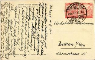 1924 Budapest VII. Keszey Vince Pilseni Sörcsarnoka, Rákóczi út 44