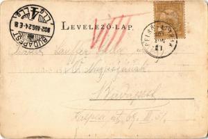 1902 Felsőatrak, Horné Otrokovce; látkép, utcakép, kastély. Kiadja Szold Jakab Műintézete Galgócon /...