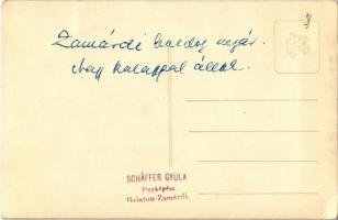 1931 Zamárdi, csoportkép a Balaton parti strandon. Schäffer Gyula photo  (EK)