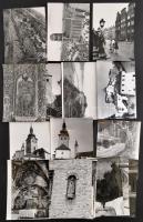 cca 1960-1970 Esztervári Ervin (?-?) fotóriporter 20 db a hátoldalán pecséttel jelzett fotója, közte 10 db városfotóval (Besztercebánya, Árvavára, Gdansk,..stb), egy gyűröttel, 12x18 cm és 18x13 cm közötti méretben