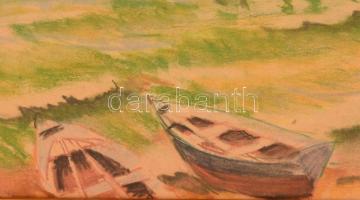 Zádor István (1882-1963): Langeron ( Odessza). Pasztell, papír, jelzett, üvegezett keretben, 23×35 c...