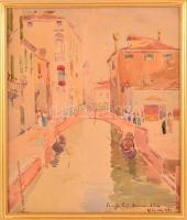 Bernardino jelzéssel: Velence 1932. Akvarell, papír, üvegezett keretben, 36×30 cm