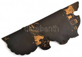 Összecsukható lakkozott sarokpolc, távol-keleti mintával, karton, m: 37 cm