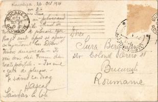 1921 Királyháza, Koroleve; Vöröskereszt épület, vasúti átjáró híd. Winkle L. kiadása / Red Cross bul...