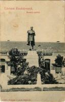 Érsekújvár, Nové Zamky; Kossuth szobor, Ethey Károly üzlete. Conlegner J. és fia kiadása / statue, shops