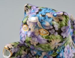 Chintz Mollie porcelán cica, matricás, jelzett, kis kopásnyomokkal, m: 7,5 cm