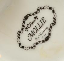 Chintz Mollie porcelán cica, matricás, jelzett, kis kopásnyomokkal, m: 7,5 cm