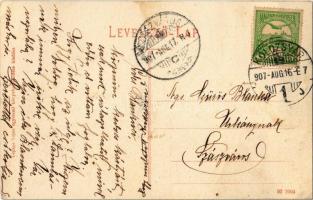 1907 Kolozsvár, Cluj; Kossuth utca unitárius kollégium, Kövendy üzlete / street view, boarding schoo...