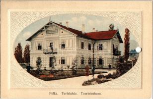 1913 Felka, Poprád-Felka, Velká pod Tatrou, Poprad-Velká (Tátra, Magas Tátra, Vysoké Tatry); Turistaház. Kiadják Krompecher E. M. Fiai / Touristenhaus / tourist house, chalet (lyukasztott / punched hole)