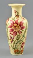 Zsolnay orchidea mintás váza, kézzel festett, jelzett, apró kopásnyomokkal, m: 26,5 cm