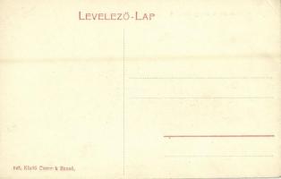 Csetnek, Stítnik; Evangélikus templom, tér. Csernok Rezső kiadása / church, square (EK)