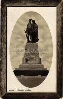 1911 Kassa, Kosice; Honvéd szobor a 9. honvéd zászlóalj emlékének (1848-49) / military heroes monument (kopott sarkak / worn corners)
