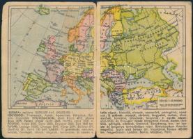 cca 1940 Kis világatlasz, Bp., Corvin, kis füzet, tűzött papírkötésben