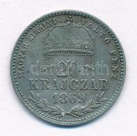 1869KB 20kr Ag Magyar Királyi Váltó Pénz T:2,2- Adamo M10.1