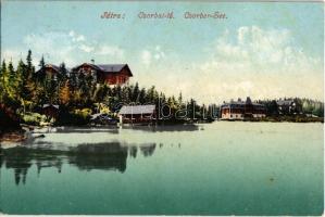 1909 Tátra, Tatry; Csorbai-tó. Cattarino S. utóda Földes Samu kiadása / Csorber See / Strbské pleso, lake