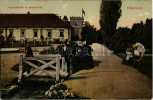 Félixfürdő, Baile Felix; Ferenc fürdő és park, fahíd / spa and park with small wooden bridge