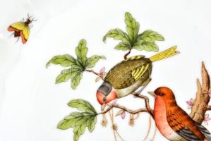 Herendi Rothschild mintás lapostányér, kézzel festett, jelzett, apró kopásnyomokkal, d: 26 cm