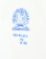 Herendi Rothschild mintás lapostányér, kézzel festett, jelzett, apró kopásnyomokkal, d: 26 cm