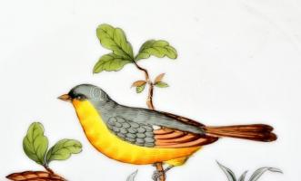 Herendi Rotshild mintás lapostányér, kézzel festett, jelzett, hibátlan, d: 26 cm