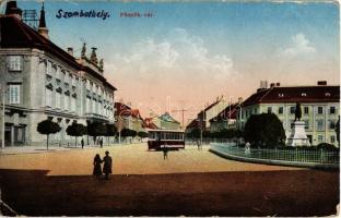 1916 Szombathely, Püspök vár, püspöki palota, villamos (EK)