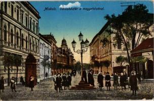 1918 Miskolc, Városház tér a Megyeházával, Mellner Ignác üzlete (EK)