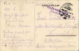 1915 Temesvár, Timisoara; Kossuth utca, Küttl tér, villamos, sörcsarnok, Keppich Adolf üzlete / squa...