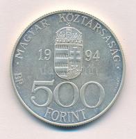 1994. 500Ft Ag "Integráció az EU-ba / Halászbástya" tanúsítvánnyal T:1