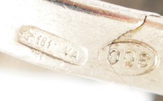 Ezüst(Ag) miniatűr hintaszék, jelzett, m: 3,5 cm, nettó: 16,6 g