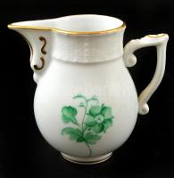 Herendi virág mintás mokkás készlet, kézzel festett, jelzett (tanuló), nagyon apró lepattanás a cuko...