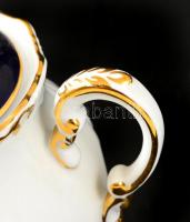 Zsolnay Pompadour mokkás készlet ( 12 személyes, mokkás két fajta festéssel), kézzel festett aranyoz...