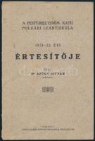 1932-1937 2 db iskolai értesítő: 

Dr. Szücs István: A Pestújhelyi Róm Kath. Polgári Leányiskola 1...
