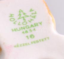 Hollóházi porcelán liba, kézzel festett, jelzett, hibátlan, m: 16 cm