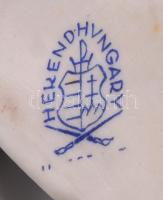 Herendi porcelán nyuszipár, kézzel festett, jelzett, hibátlan, 8,5x7,5 cm