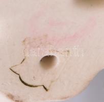 Zsolnay nyuszi, kézzel festett, hibátlan, jelzett m: 7 cm