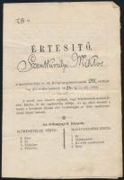 1894 A marosvásárhelyi református kollégium értesítő bizonyítványa