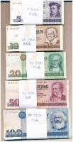 NDK 1971-1975. 5M-100M (277x) bankjegy tétel T:II,III GDR 1971-1975. 5 Mark - 100 Mark (277x) banknote lot C:XF,F