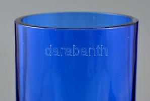 Erkki Vesanto jelzésű fújt váza, peremén apró karcolásokkal, jelzett (3655), m:24 cm