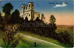 1919 Vágsziklás, Szkalka, Skalka nad Váhom; Apátsági romok a Vágvölgyben / abbey ruins in Povazie (EK)
