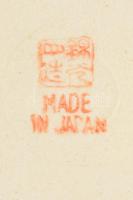 Japán "Satsuma" váza párban, jelzett, kézzel festett, apró kopásnyomokkal, m:31 cm (2×)