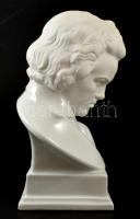 Herendi fehér mázas Beethoven mellszobor, jelzett, kis kopásnyomokkal, m: 20 cm