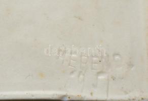 Herendi fehér mázas Beethoven mellszobor, jelzett, kis kopásnyomokkal, m: 20 cm