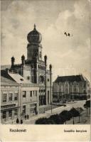 1912 Kecskemét, Izraelita templom, zsinagóga, Magyar Általános Hitelbank, szálloda / synagogue