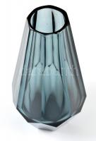 Moser váza, jelzett, formába préselt, apró karcolások az alján, m: 18 cm