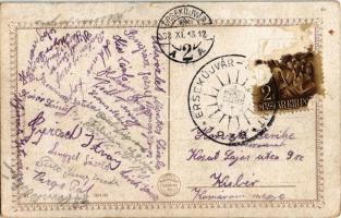 Érsekújvár, Nové Zámky; Nadraze / Pályaudvar, vasútállomás / Bahnhof / railway station + 1938 Érsekú...