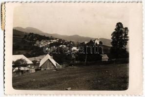 1933 Magaslak, Viszoka, Vysoká (Selmecbánya mellett / near Banská Stiavnica); látkép templommal / general view with church. photo (EK)