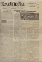 1954 Szabad Ifjúság  V. évf. 146. sz., 1954. június 22. Bp., Szikra-ny., 6 p. A címlapon kis kivágással. Benne, a címlapon és az utolsó oldalon a Magyarország-Nyugat-Németország 8:3-as meccs híreivel.