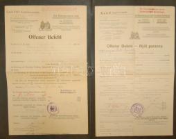 1917-1918 2 db nyílt parancs