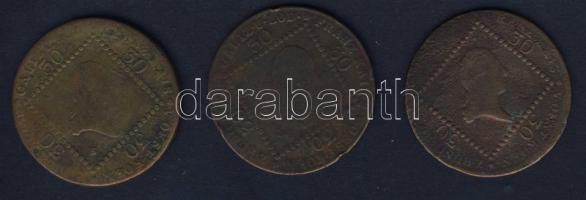 Ausztria/magyar verdejel 1807B+E+S 30Kr 3klf verdejel! T:4,4+