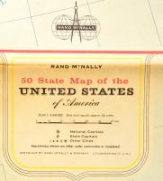 Az Egyesült Államok térképe, 50 State Map of the Unitd States of America. 1:4000000, Rand McNally &a...